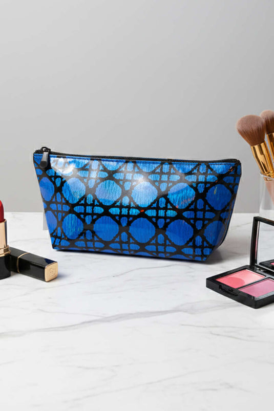 Trousse de maquillage brillante à fermeture éclair assortie 29