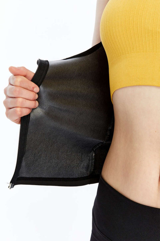 Black Zippered Sauna Vest