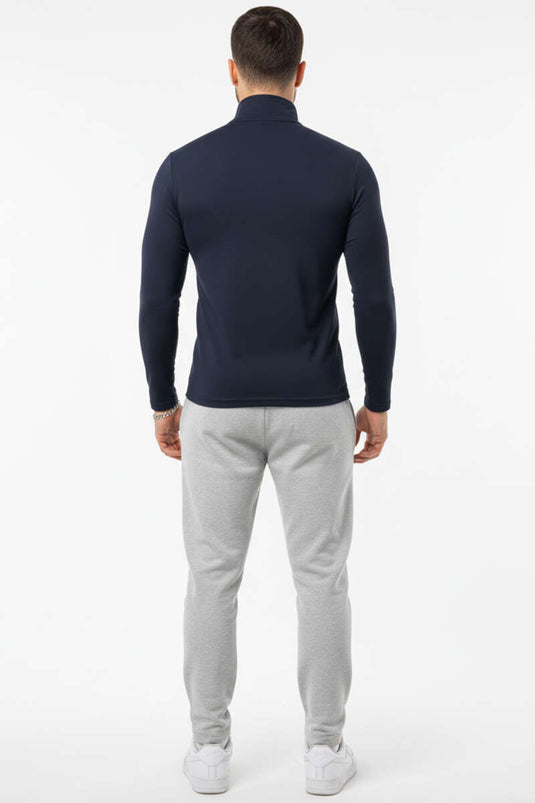 Fermuarlı Scuba Erkek Sweatshirt Lacivert