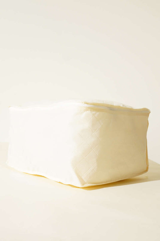 Aufbewahrungsbeutel für Pullover aus Vliesstoff mit Reißverschluss, Creme