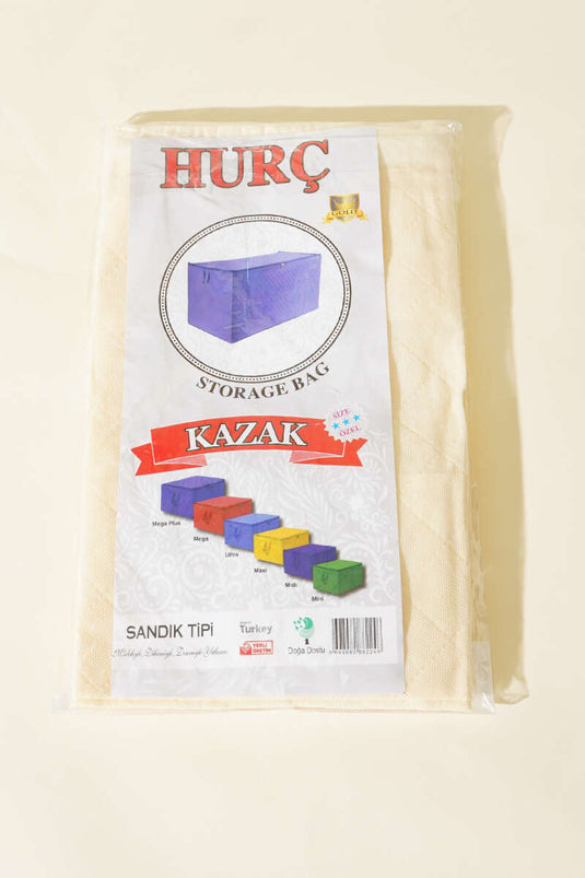 Aufbewahrungsbeutel für Pullover aus Vliesstoff mit Reißverschluss, Creme