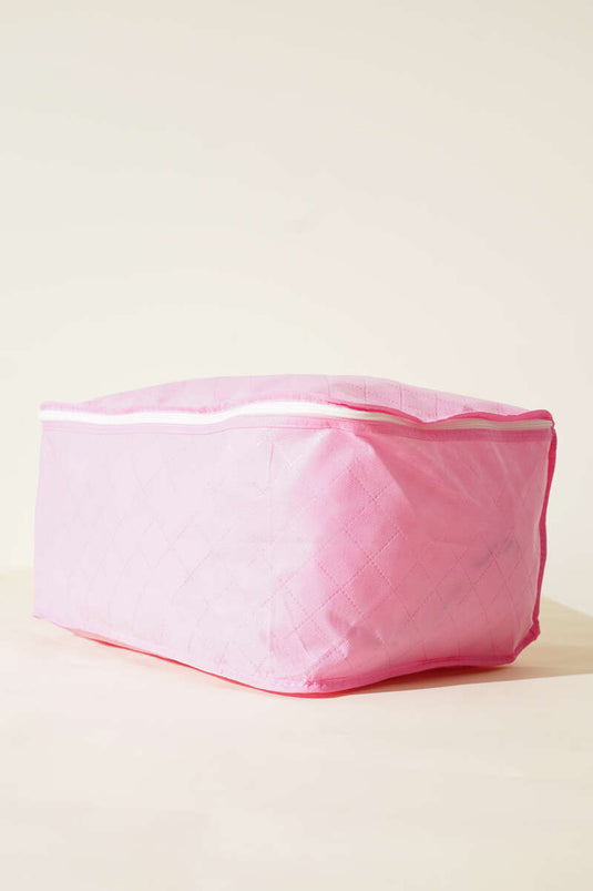 Rosa Aufbewahrungstasche für Pullover (nicht aus Stoff) mit Reißverschluss