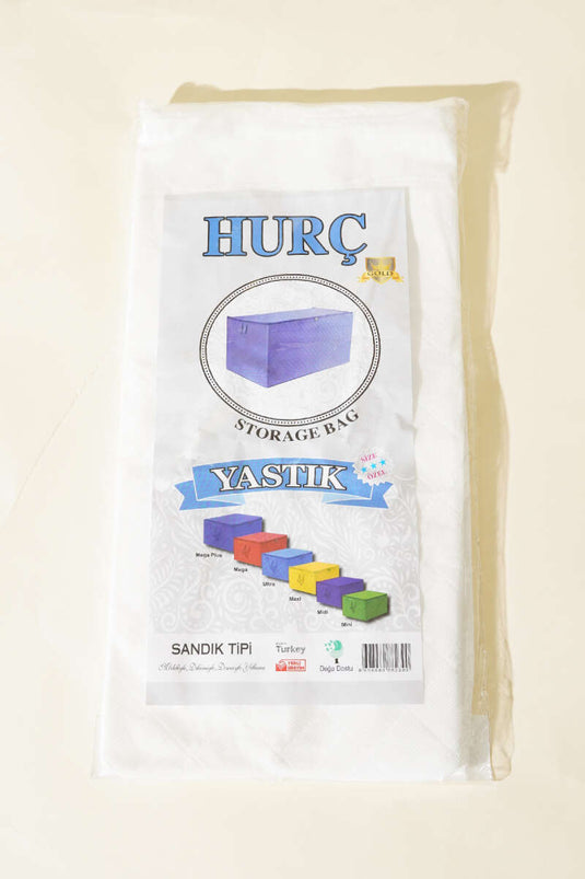 Zippered Non-woven Pillow Storage Bag, White