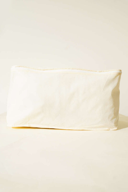 Kissenaufbewahrungsbeutel aus Vliesstoff mit Reißverschluss, Creme