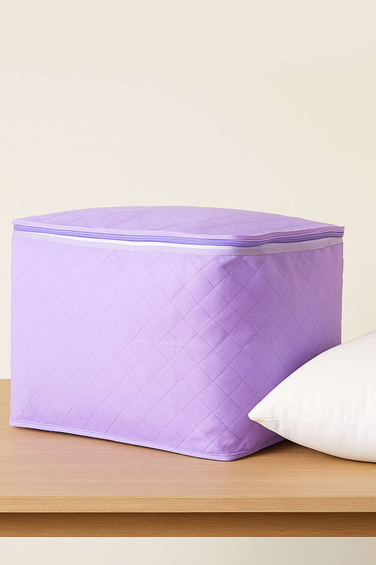 Zippered Non-woven Pillow Storage Bag, Lilac