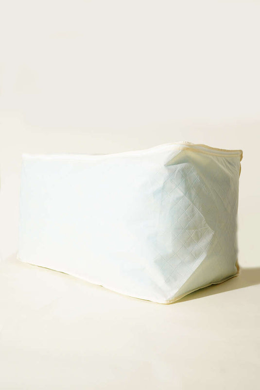 Aufbewahrungsbeutel für Steppdecken aus Vliesstoff mit Reißverschluss, Creme