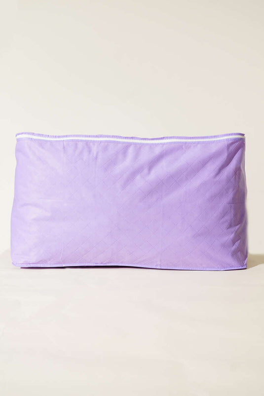 Sac de rangement pour couette en tissu non tissé avec fermeture éclair, lilas