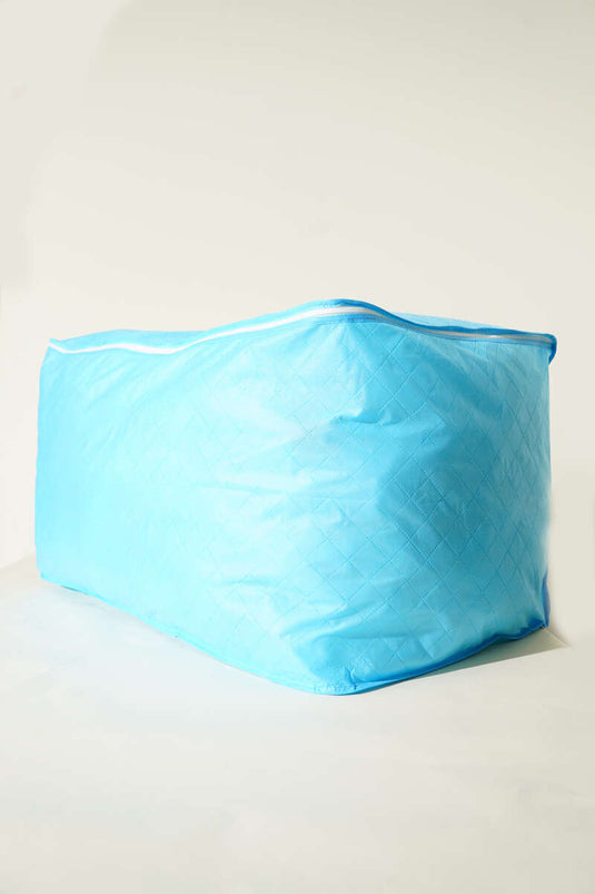 Zippered Non-woven Quilt Storage Bag, Blue