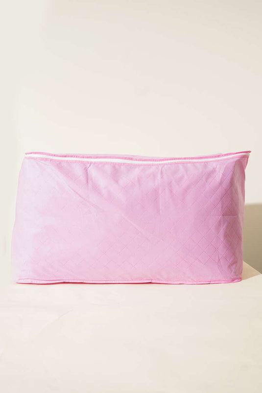 Pink Zippered Non-Fabric Quilt Storage Bag