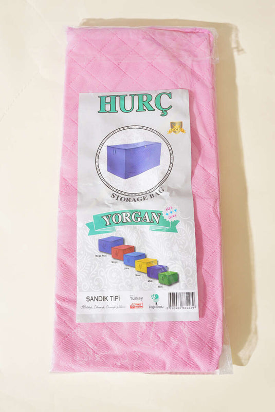 Pink Zippered Non-Fabric Quilt Storage Bag