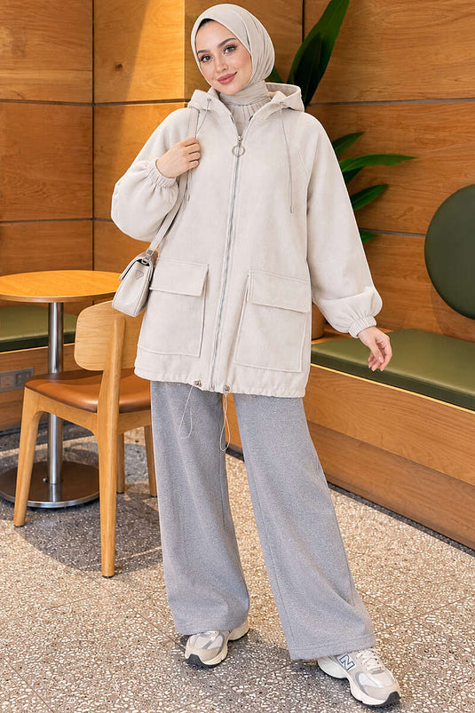 Fermuarlı Torba Cepli Kap Taş