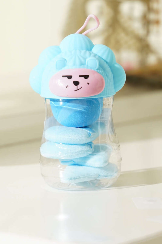 Figür Detaylı Makyaj Süngeri Mavi