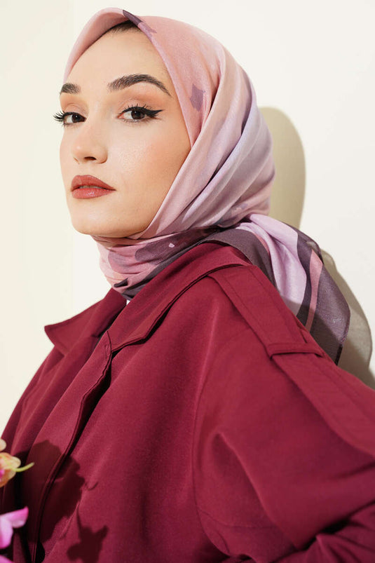 وشاح لينا بنقشة فيوري، بني داكن