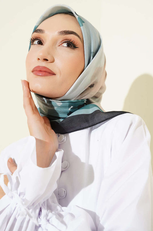 وشاح لينا بنقشة فيوري، لون الزمرد