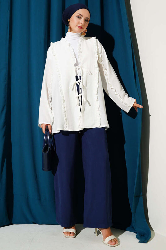 كيمونو بتفاصيل مكشكشة، إكرو