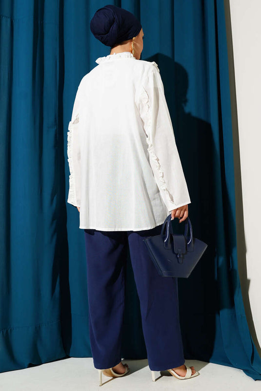 كيمونو بتفاصيل مكشكشة، إكرو