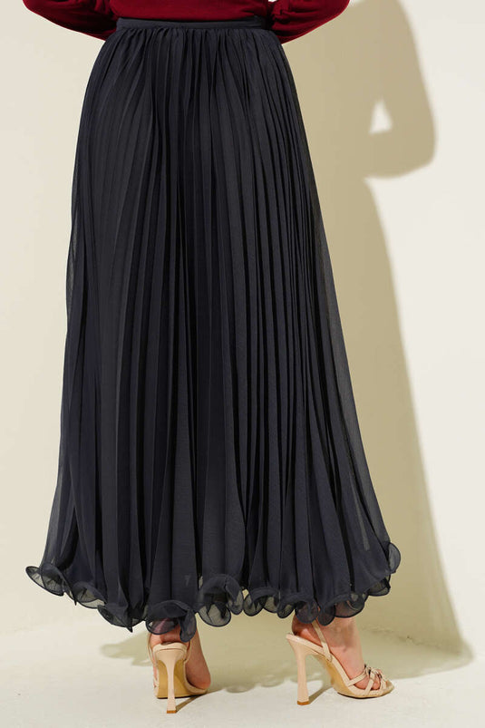 Fırfırlı Tül Etek Füme