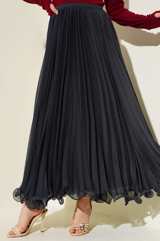 Fırfırlı Tül Etek Füme