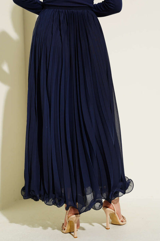 Fırfırlı Tül Etek Lacivert