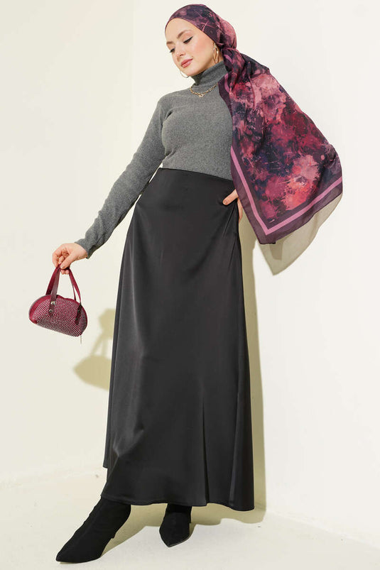 Ribbed Turtleneck Bodysuit Gray