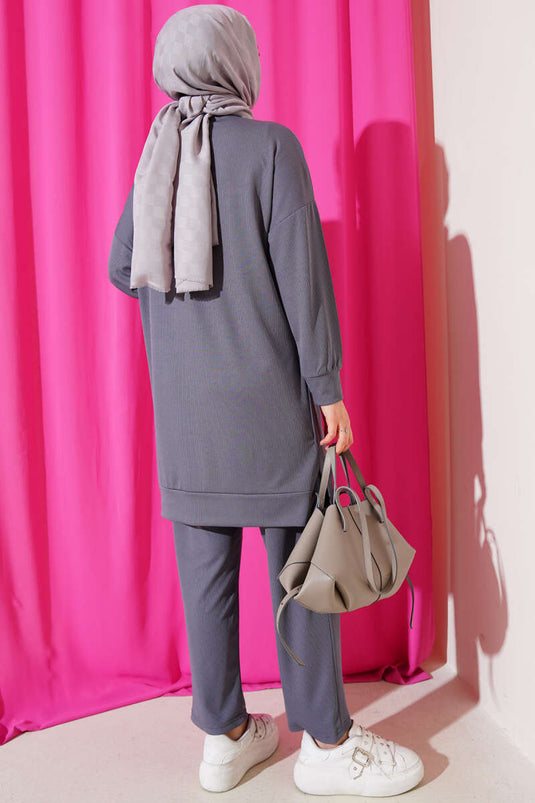 Corduroy Two Piece Suit Slate Gray