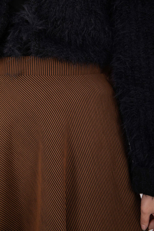 Jupe Mevlana à franges marron