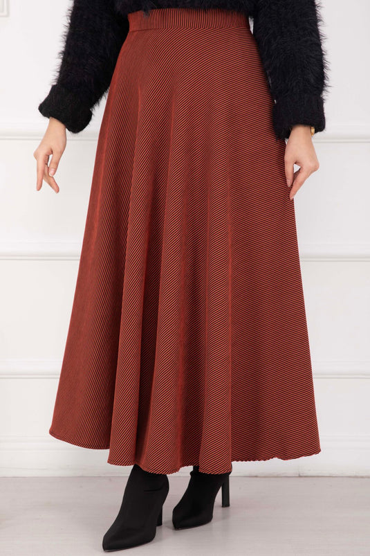 Ribbed Mevlana Skirt Tile Red