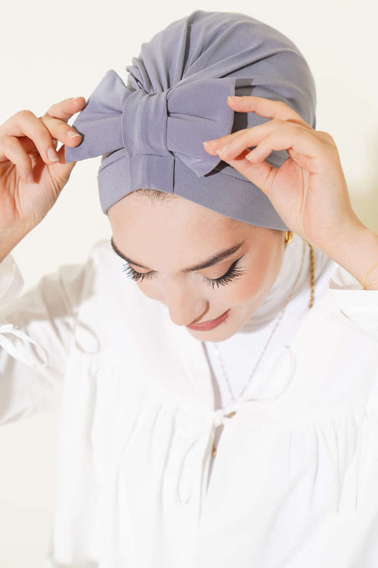 Bow Detail Bone Slate Grey