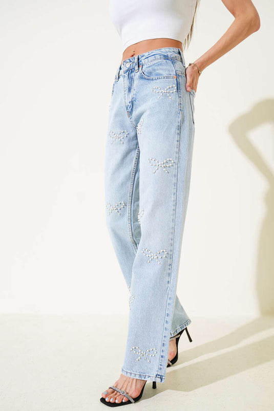 Jean Bow Stone bleu glacier