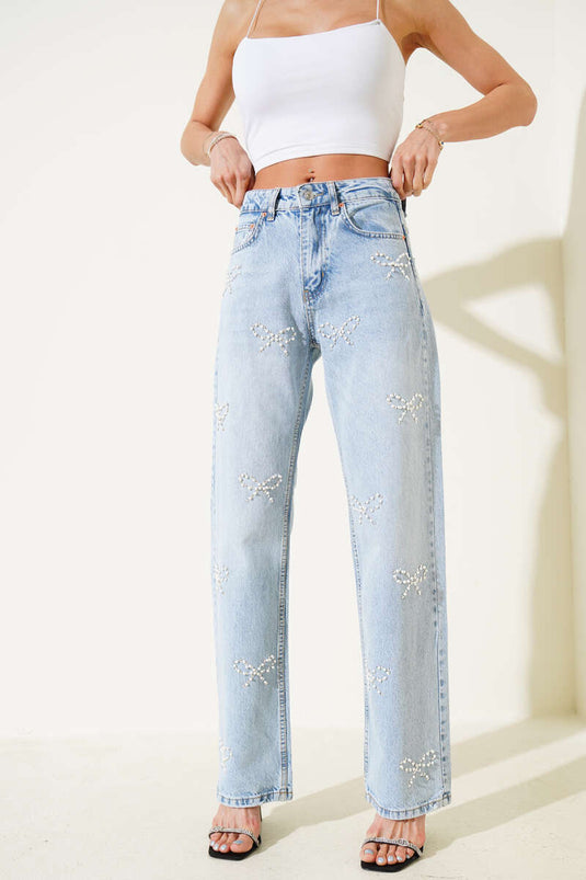 Jean Bow Stone bleu glacier