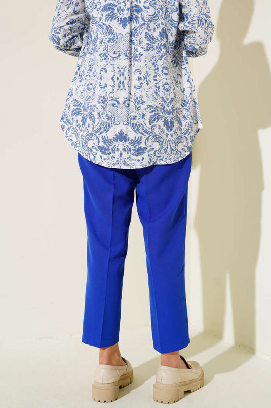 Flato Detailed Pants Royal Blue