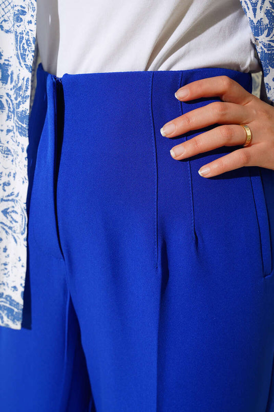 Flato Detailed Pants Royal Blue