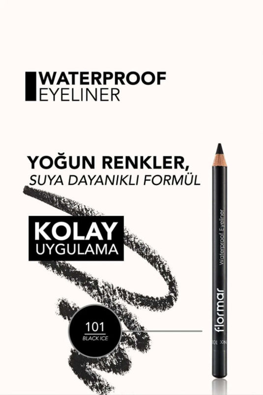 Flormar Wasserfester Eyeliner Schwarz