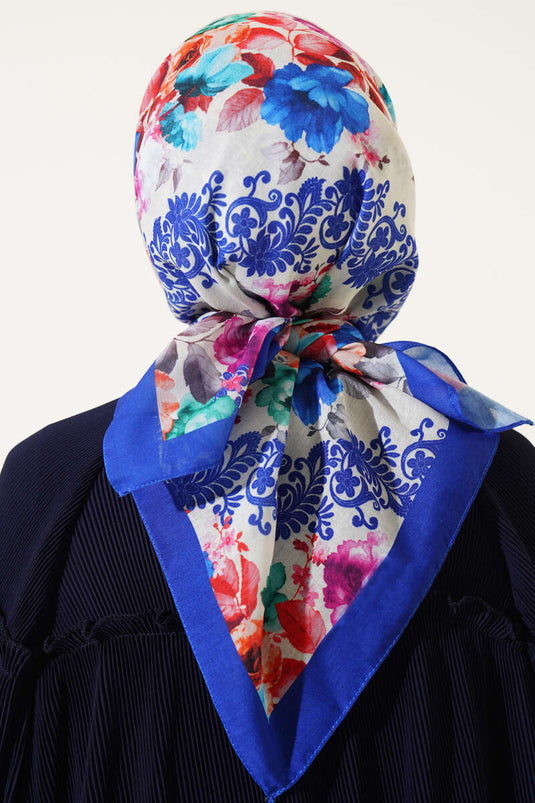 Flowers Pattern Scarf Saks