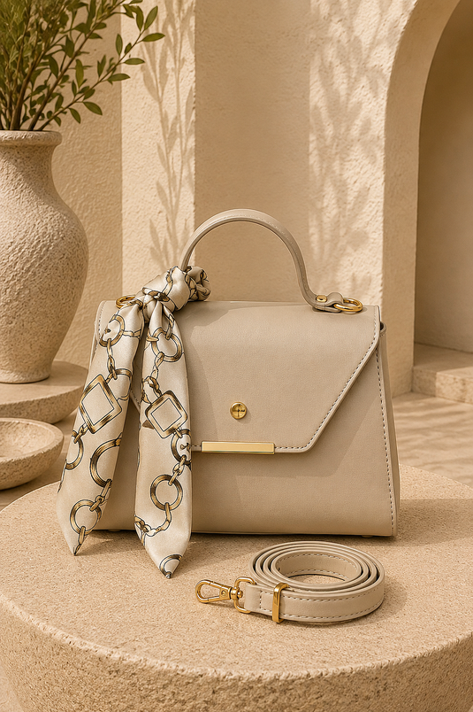 Sac À Main Avec Fular Détails Et Pierres