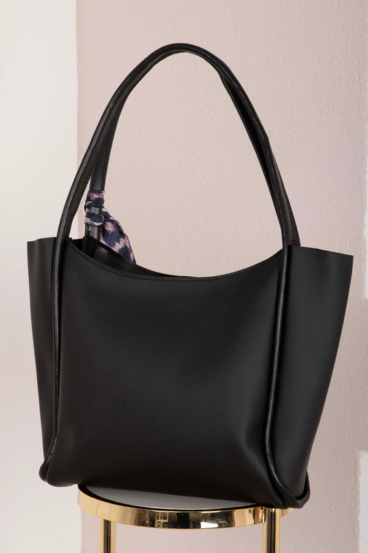 Scarf Detail Shoulder Bag -11