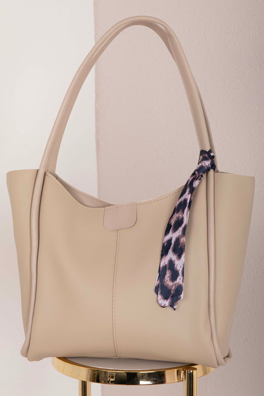 Scarf-Embellished Arm Bag -15