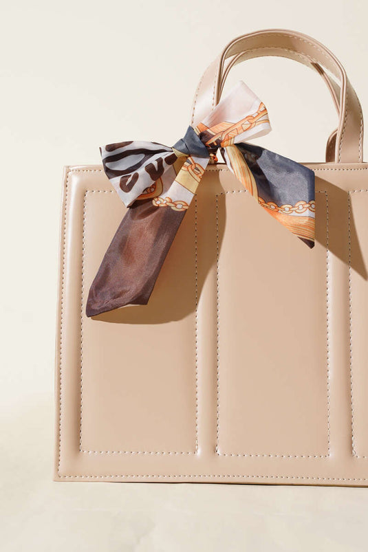 Scarf Rectangular Bag Beige