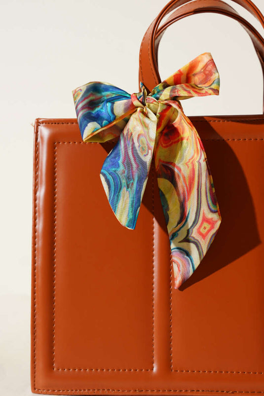 Scarf Rectangular Bag Tan