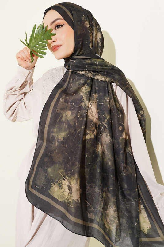 Galaksi Desen Lina Şal Haki