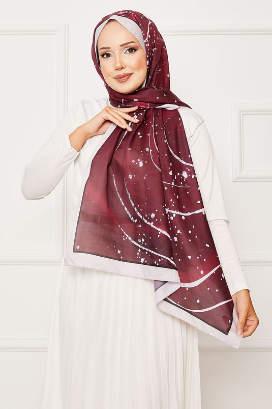 Galaxy Pattern Hijab Shawl Beige