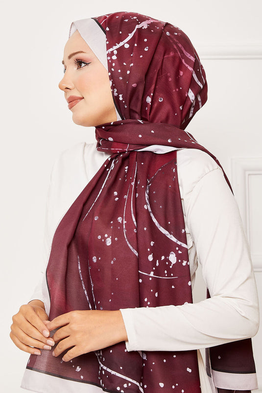 Châle Hijab à Motif Galaxie Beige