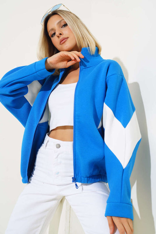 Gilet court décontracté à trois fils orné Saxe