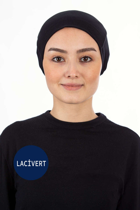 غطاء رأس قابل للتركيب باللون الأزرق الداكن