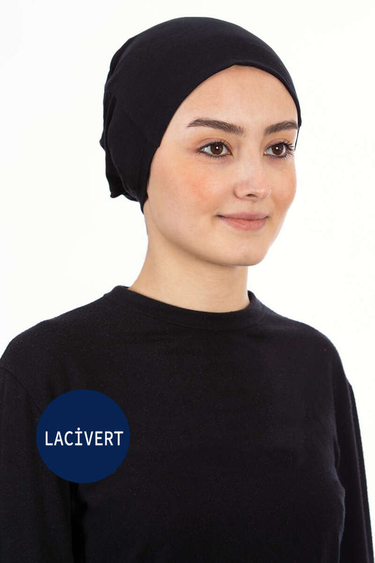 غطاء رأس قابل للتركيب باللون الأزرق الداكن