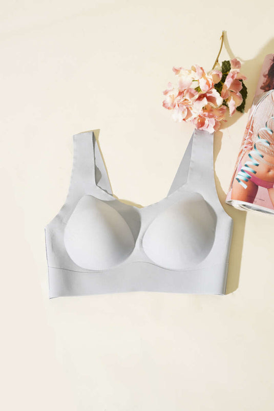 Wide Strap Zero Feel Ziro Gram Bra Gray