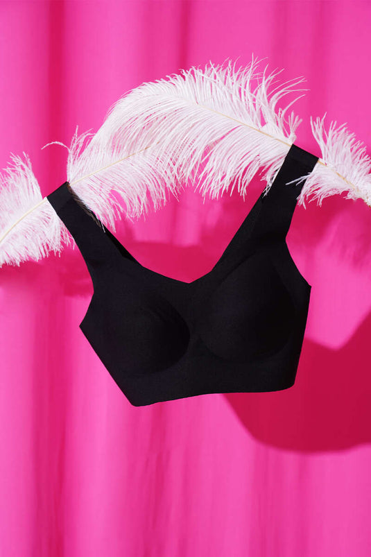 Wide Strap Zero Feel Ziro Gram Bra Black