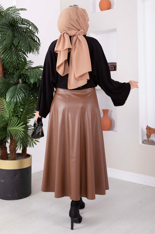 Pull Court En Maille Noir À Manches Larges