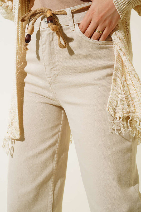 بنطال حجري واسع الساق