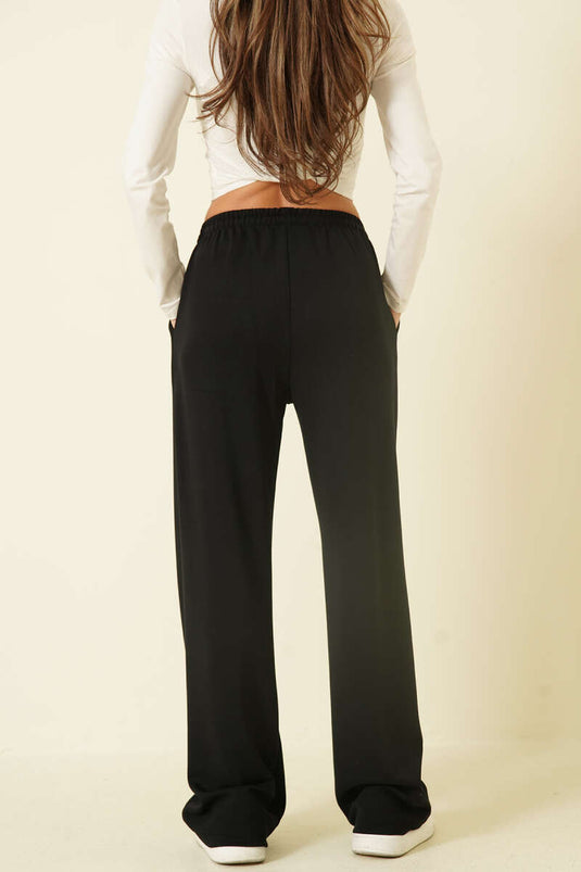 Wide-Legged Trousers With Pockets Loyşa Black